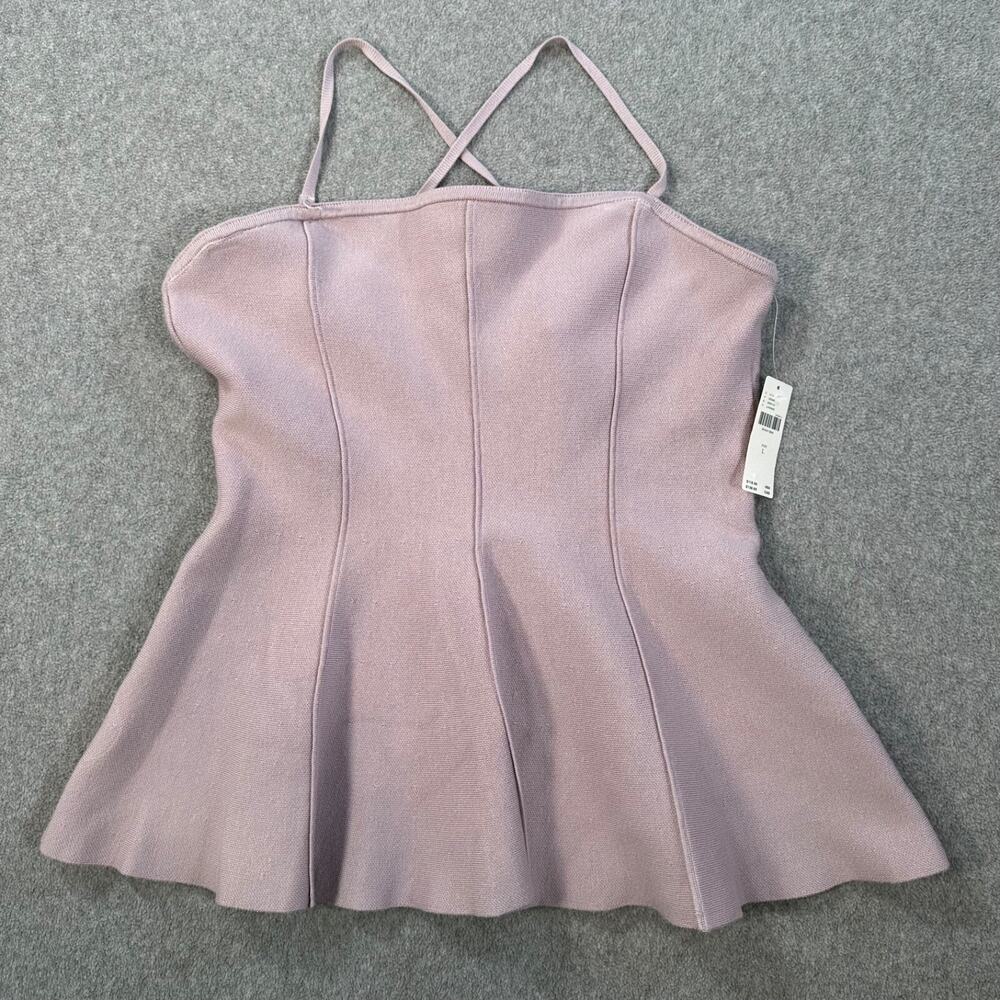 By Anthropologie Hourglass Sweater Tank Top Size Large Lavender Adjustable Strap